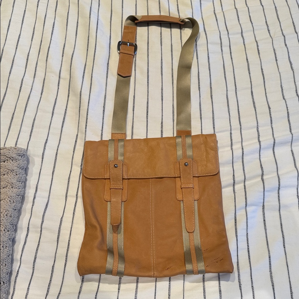 Genuine Leather Crossbody Satchel Bag